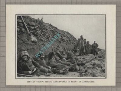 C3699) Servian Troops In Front Of Adrianople c.1920s Book Print