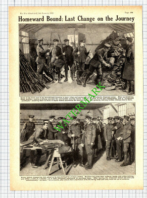 Wimbledon Dispersal Camp End Of World War One - 1919 Cutting / Print