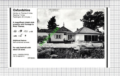 Henley On Thames / Forest Row Sussex House Sale Advert - 1980 Cutting