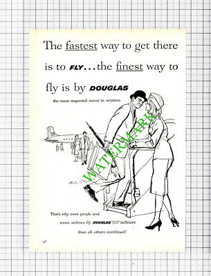 Douglas Airline Douglas DC Airliners  Small Advert  - 1959 Cutting