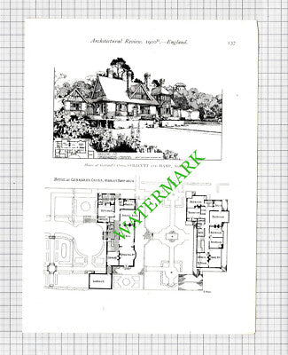House At Gerrard's Cross Stanley Hamp Architect Collcutt - 1910 Book Print