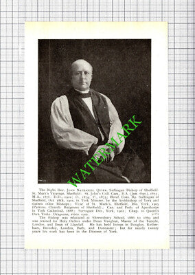 Right Rev John Nathaniel Quirk St Mark's Vicarage Sheffield - 1907 Small Cutting