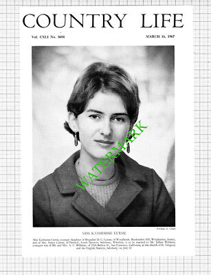 Miss Katherine Curme Worplesdon Surrey Jeffrey Williams -  1967 Cutting