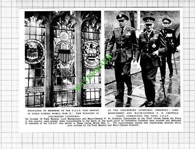 Chelmsford Cathedral USAF US Air Force Windows Maj Gen FH Griswold 1953 Cutting