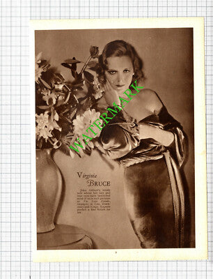 Miriam Hopkins Actress /  Virginia Bruce  - 1930s Book Print