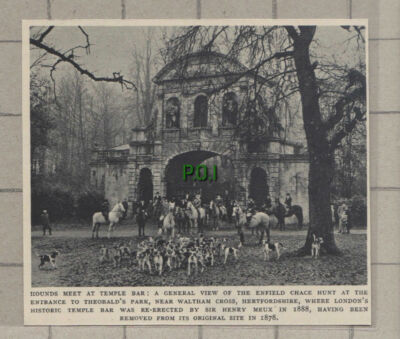 C894) Enfield Chace Hunt Theobald's Park Waltham Cross - 1951 Cutting