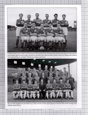 (8663) Carlisle United Football Team Alan Ashman David Dent  - Cutting