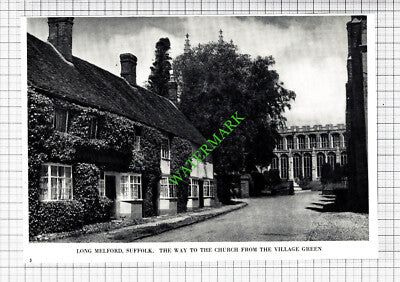 Long Melford Suffolk  - 1950 Cutting / Print