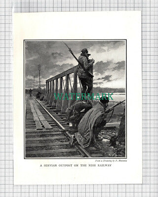 C3766) Servian Outpost On The Nish Railway - c.1920s Book Print