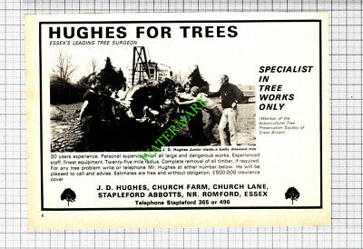 J D Hughes Church Farm Stapleford Abbotts Essex Advert - 1974 Cutting