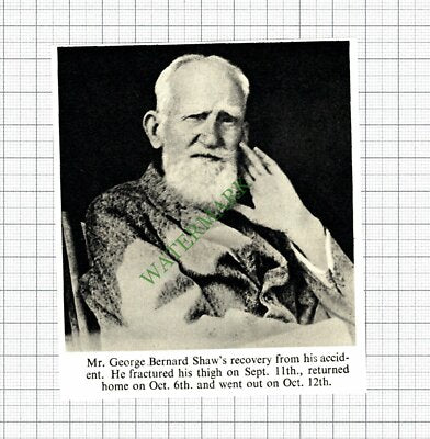 Mr George Bernard Shaw Author Ayot St Lawrence  - 1950 2-Part Cutting