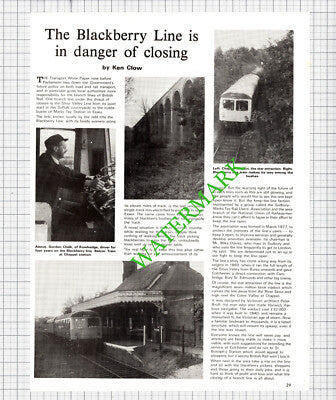 Blackberry Line Railway  Chappel Station Gordon Chalk Rowhedge- 1979 Article