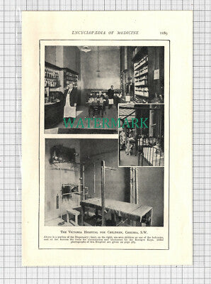 C3091) The Victoria Hospital For Children Chelsea London - 1915 Book Print