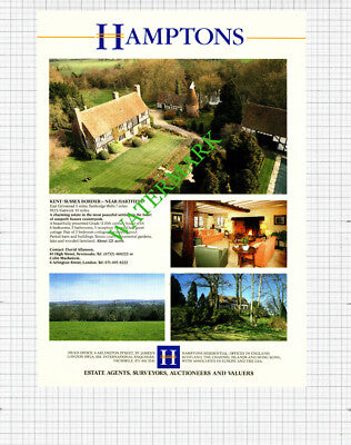 Hartfield Sussex / Shipbourne Kent House Advert   - 1991 Cutting