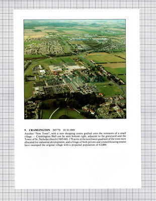 (8659) River Tyne Mouth / Cramlington Aerial View - 1980s Print Cutting