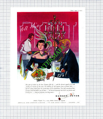 English Electric Refrigerator / Number Seven Cigarettes Advert - 1951 Cutting