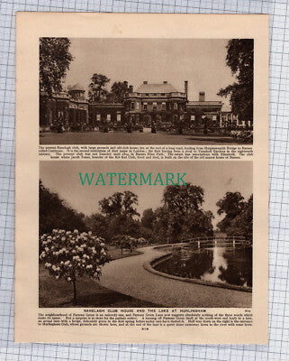 (8750) Ranelagh Club Hurlingham Lake   - c.1925 Book Print