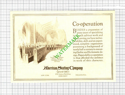 American Seating Company Chicago Sacred Heart Seminary Detroit  - 1926 Cutting