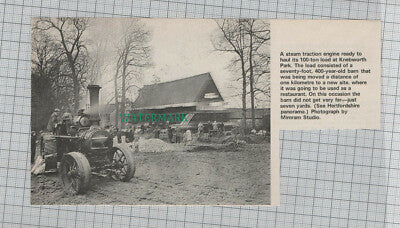 C1316) Knebworth Park Barn Move - 1971 Cutting