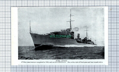 C4581) HMS AFRIDI Ship World War 2 - 1939 Clip