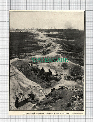 C3864) Captured German Trench Near Ovillers WW1 - 1916 Clip