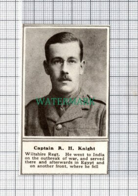 C5295) Captain R H Knight Wiltshire Regiment - 1918 SMALL Clip