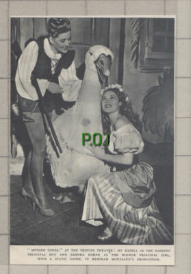 C814) Princes Theatre Mother Goose Hy Hazell & Sandra Dorne - 1951 Cutting
