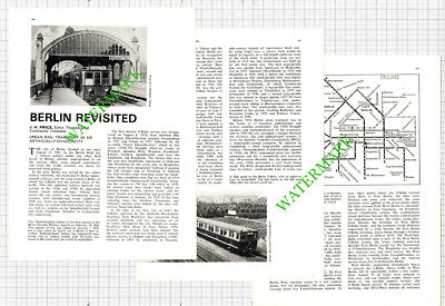 Berlin Rail Travel Railway Germany  - 1975 Article