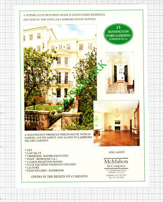 Joanna Thorp & May Advert / 15 Kensington Park Gardens London W11 - 1991 Cutting
