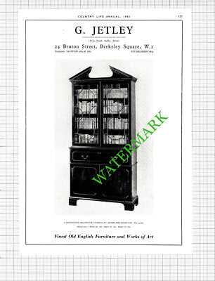 G Jetley London Antiques Advert - 1950 Cutting