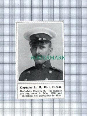 C4784) Captain L H Birt Berkshire Regiment World War 1 - 1915 SMALL Clip