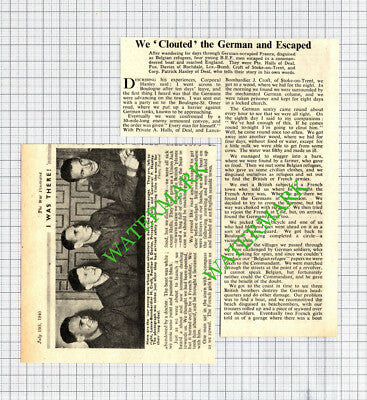 A Halls Deal Cpl Patrick Hanley H Croft  Stoke On Trent WW2 -1940 2-Part Cutting