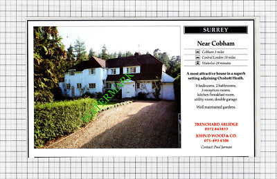 Brightwell-cum-Sotwell Wallingford / Cobham Surrey Sale Advert - 1991 Cutting