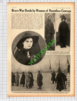 Mira Miksailovitch Ivanoff Russian Nurse Mlle Moreau Loos WW1  -1915 Cutting