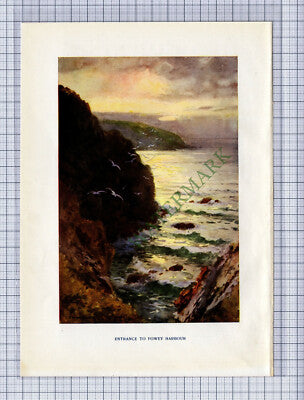 C6321) Cornwall Fowey Harbour Ernest Haslehust - c.1911 Small Print