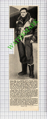 F/Sgt A L Aaron RAFVR RAF Turin  WW2 - 1944 Cutting