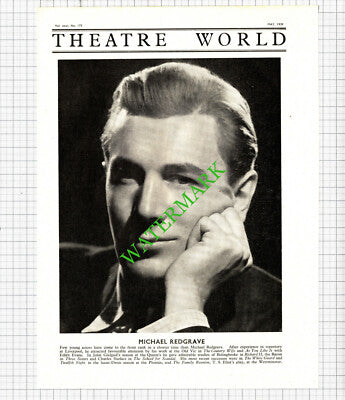 Michael Redgrave Actor  / Ovaltine Jack Hulbert Advert - 1939 Cutting