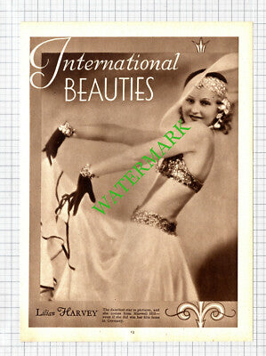 Lilian Harvey Actress  - 1930s Book Print