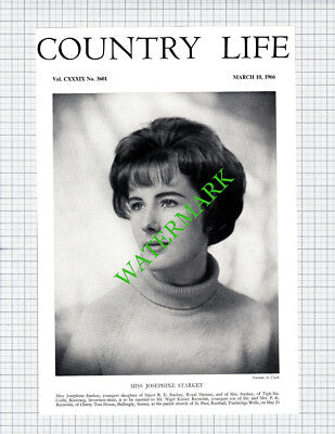 Miss Josephine Starkey Kincraig Nigel Kinsey Reynolds Hellingly - 1966 Cutting