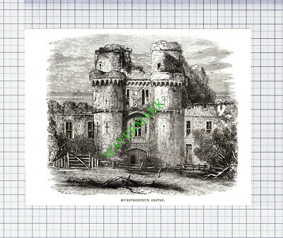 Hurstmonceux Castle - c.1895 Cutting