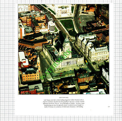 Leeds Town Hall / Leeds Headingly Cricket Ground - 1980s Cutting / Print