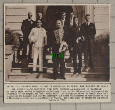 C1248) Sir Henry Mack Baghdad Iraq Embassy Staff - 1948 Clip