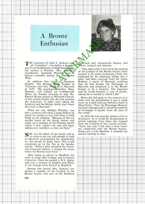 Julia Jackson Thornton Heights Haworth  Priestley Bronte - 1977 Cutting