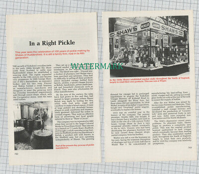 C1430) Shaws Of Huddersfield Pickle Makers Wigan Terence Peace - 1989
