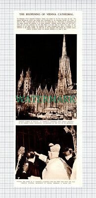 (X130) Vienna Cathedral Reopened After War - 1949 Clip
