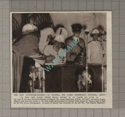 C3222) Sir James Robertson Gov Gen Of Nigeria Signing Oaths Lagos - 1955 Clip