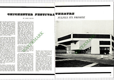 9281) Chichester Festival Theatre Mr Evershed-Martin - 1965 Article