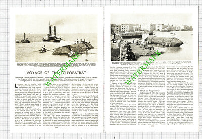 Cleoatra's Needle London  CLEOPATRA Ship - 1930s Article
