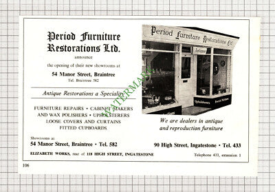C7982) Period Furniture Restorers Braintree Essex  - c.1965 Cutting