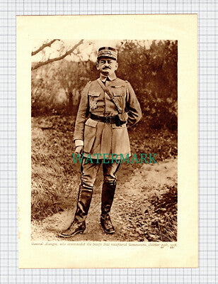 X742) General Mangin Douaumont World War 1 - 1919 Cutting